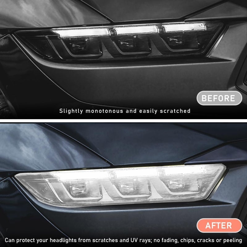 KVAEY Car Light Tint Film, 12×48 Inch Tint Vinyl Wrap Film Roll with Squeegee and Cutter, Self-Adhesive Film Sticker for Car Headlights Tail Lights Fog Lights, Car Accessories - Image 3